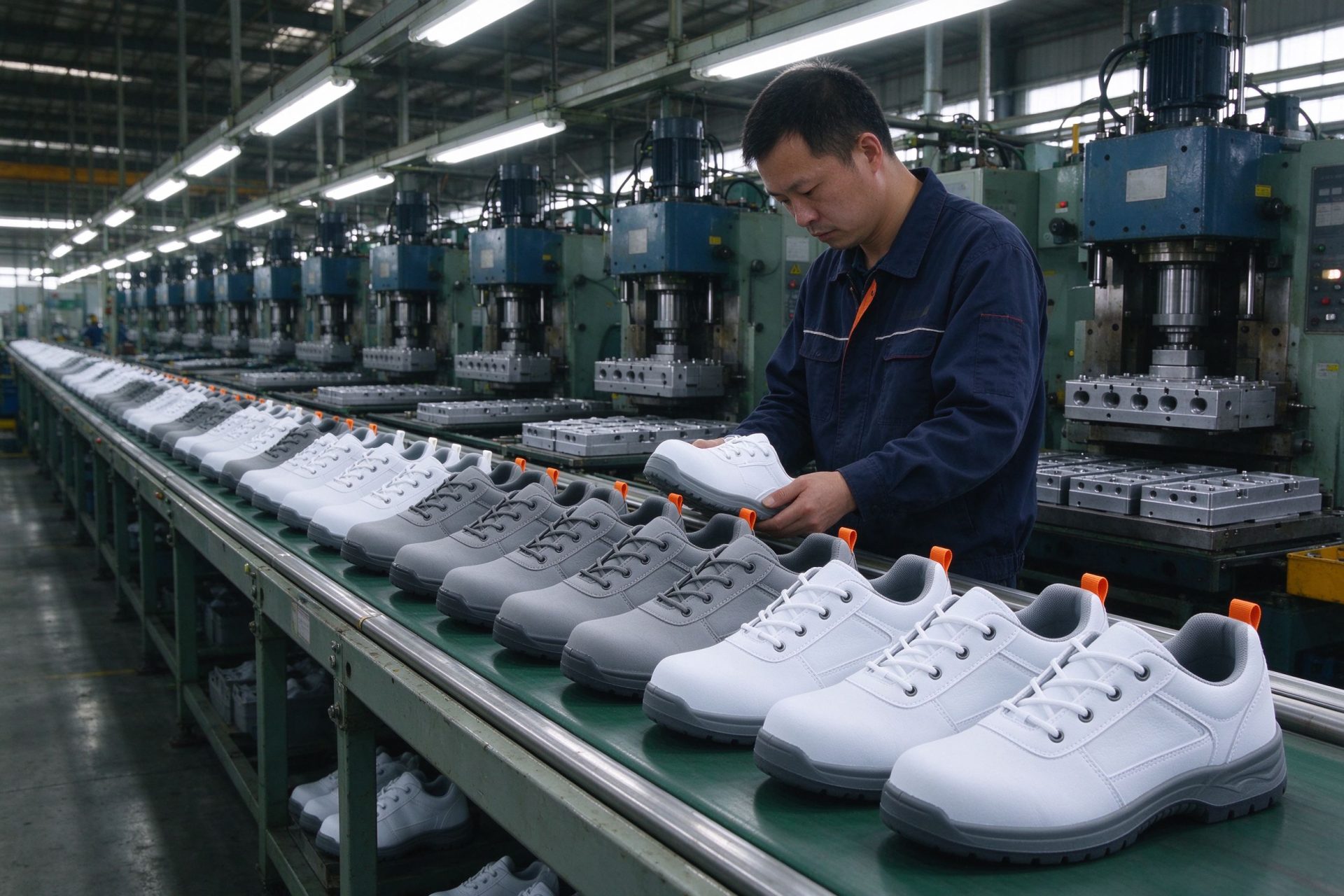 Safety shoe and cut-resistant glove lines in Gaomi