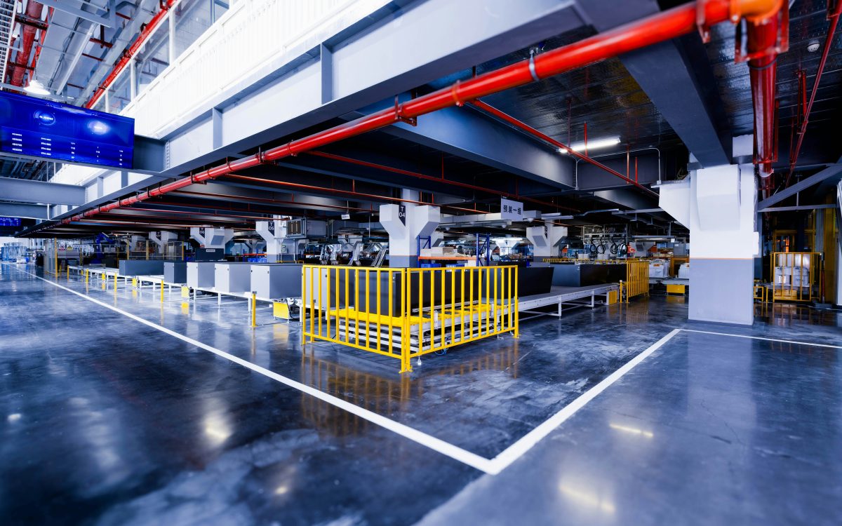 Industry scene: factory floor industrial plant