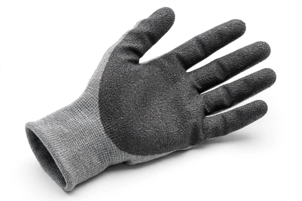 Product illustration of Nitrile Coated Cut Resistant Gloves — Level A4 — 15-gauge · Grey