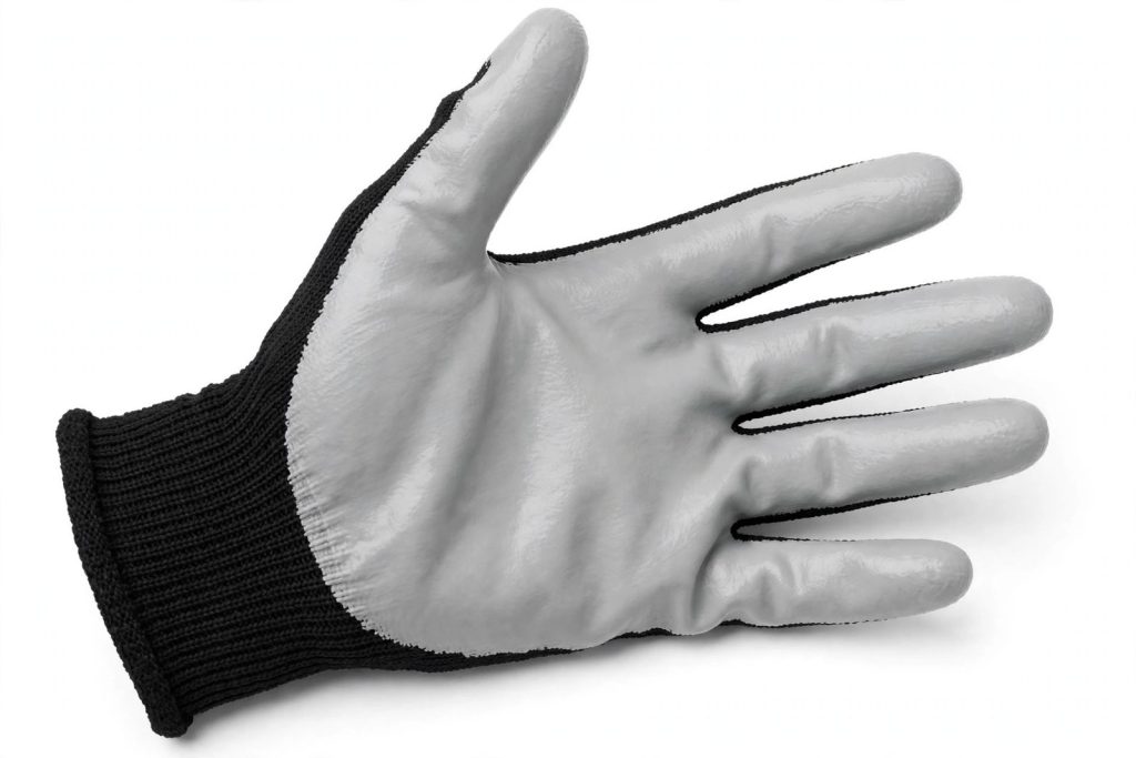 Product illustration of PU Coated Cut Resistant Gloves — Level A4 — 13-gauge · Black