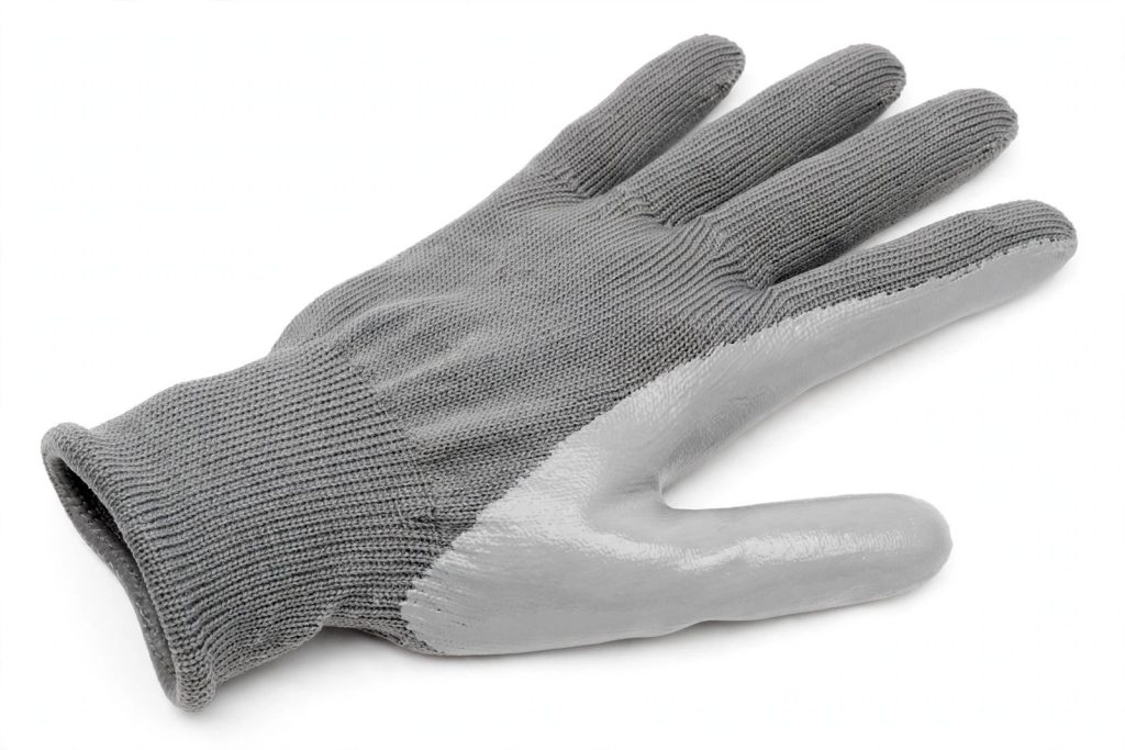 Product illustration of PU Coated Cut Resistant Gloves — Level A4 — 15-gauge · Grey