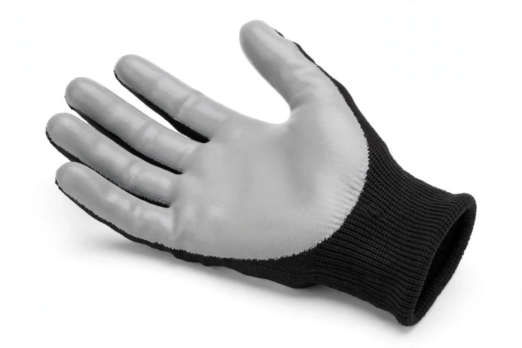 Product illustration of PU Coated Cut Resistant Gloves — Level A5 — 13-gauge · Black