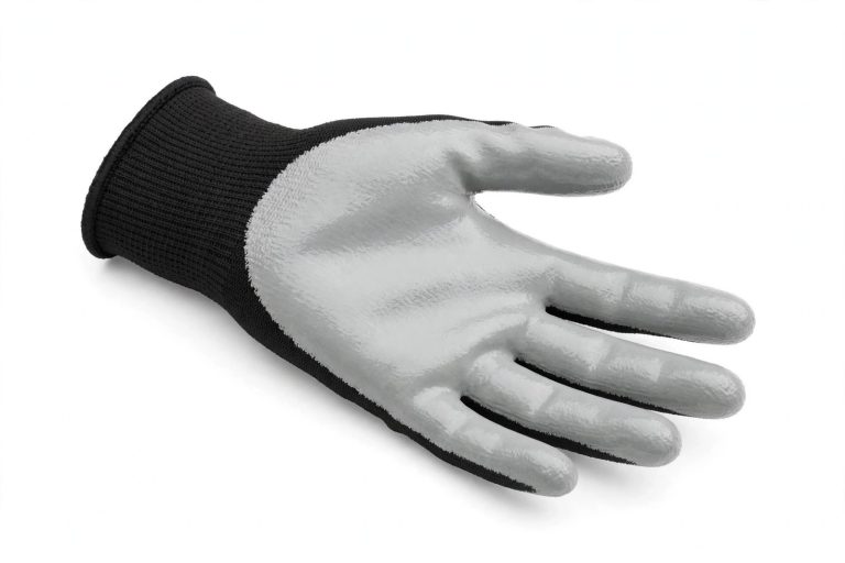 PU Coated Cut Resistant Gloves — Level A6 — 15-gauge · Black